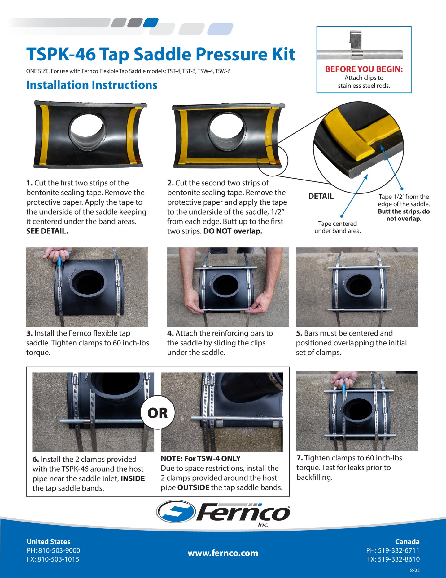 Fernco Tap Saddle Pressure Kit TSPK-46 Installation | Fernco - Canada