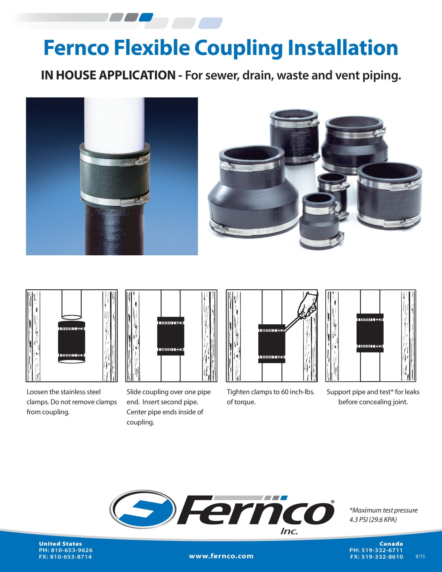 Fernco Flexible Coupling in House Installation | Fernco - Canada